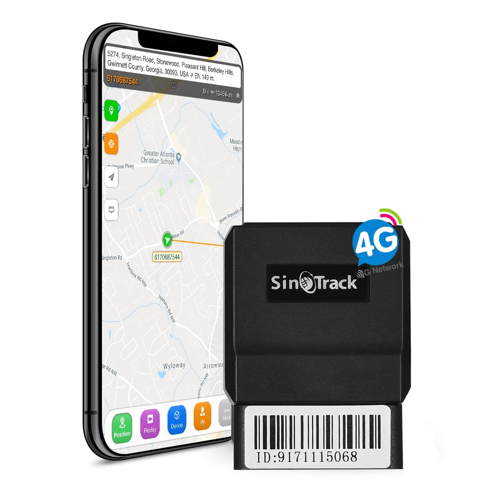 SinoTrack ST-902L front view showing compact OBD form factor and easy plug-in benefit