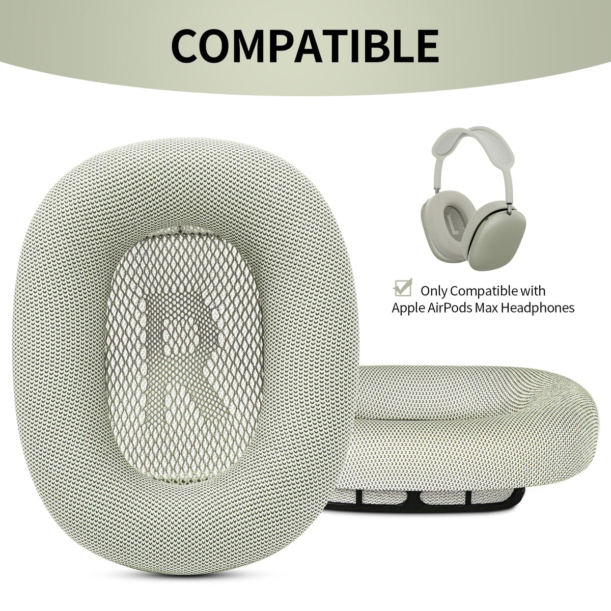Sinowo AirPods Max ear cushions magnet attachment demonstrates effortless secure fit.