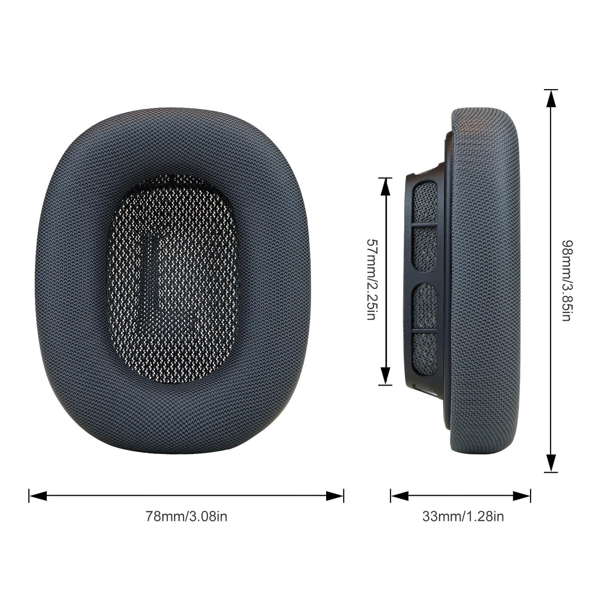 Cushions provide potential noise perception improvement during use