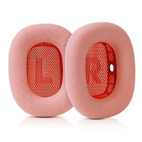 SINOWO pink AirPods Max ear cushions in soft protein leather for comfort.