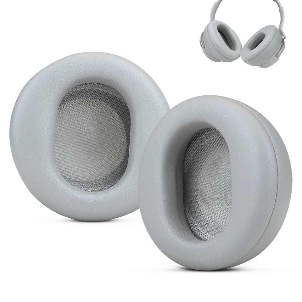 SINOWO front view of grey replacement earpad showing fit and refreshed look