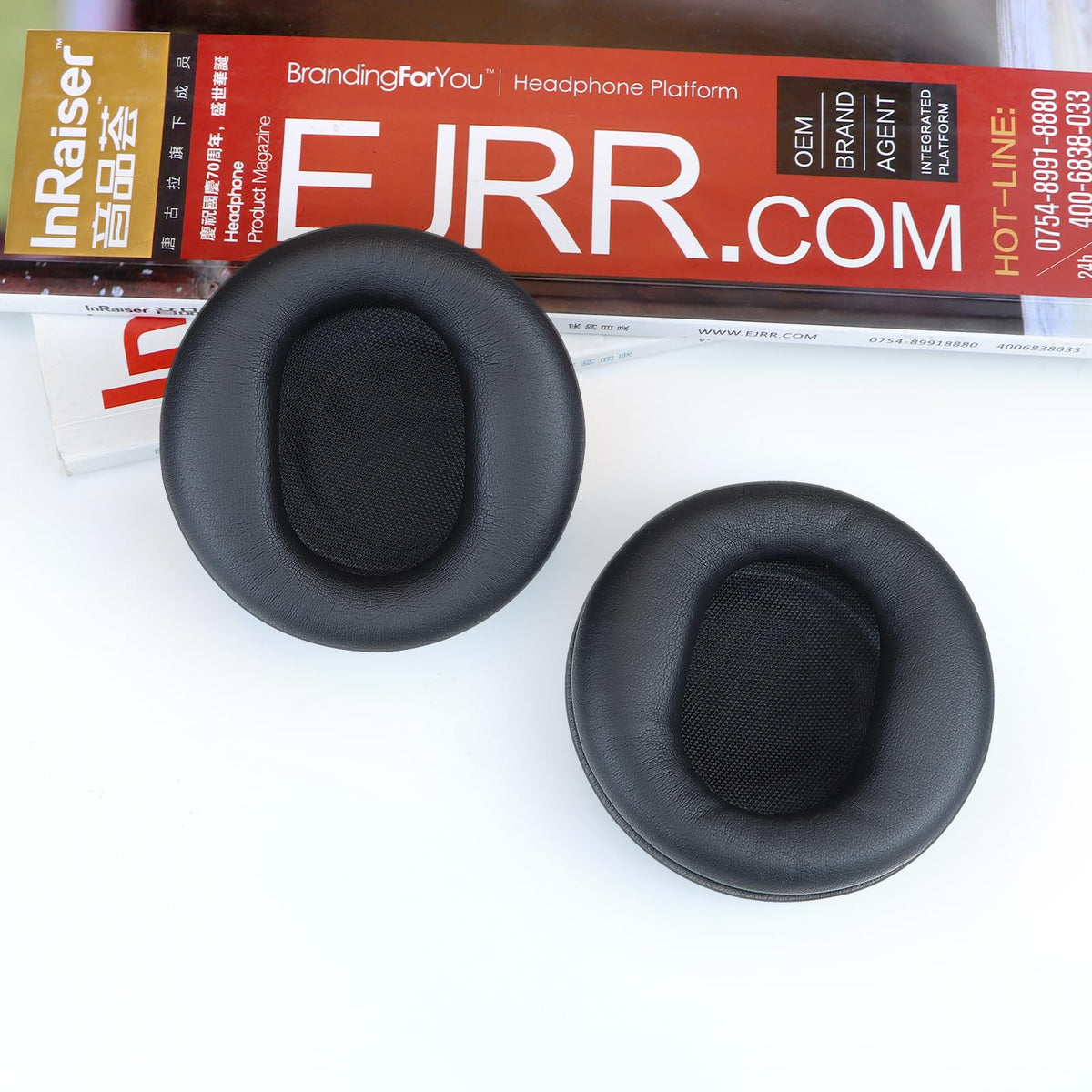 SINOWO earpads on headphones in workspace highlighting long-wear comfort