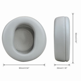 SINOWO replacement earpad beside ruler showing correct size and precise fit