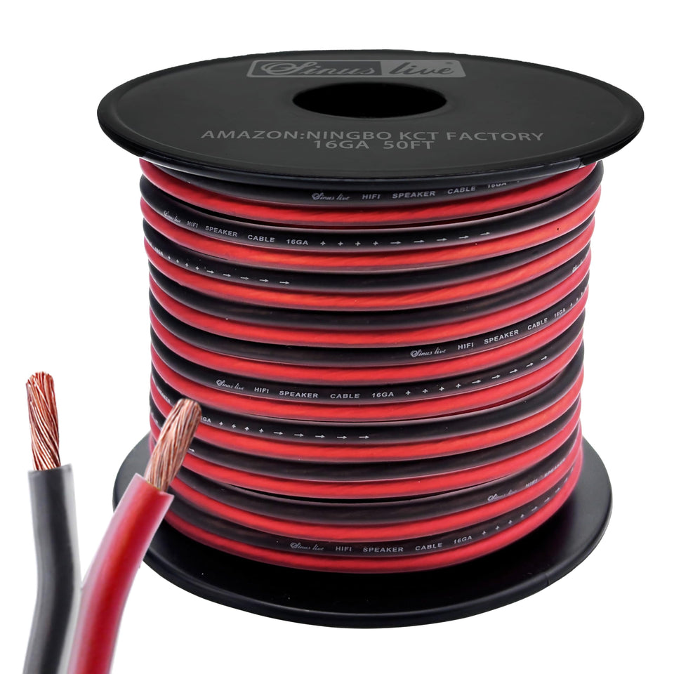 Sinus Live 16AWG wire coil demonstrates flexible routing for tidy installations.
