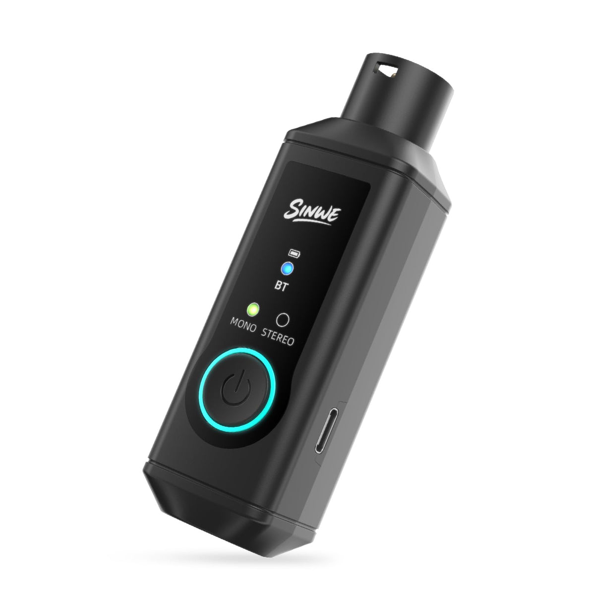 SINWE XLR receiver front profile showing balanced connector and rugged housing benefiting quick setup