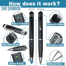 SIRGAWAIN pen next to ruler showing compact scale and easy pocket carry