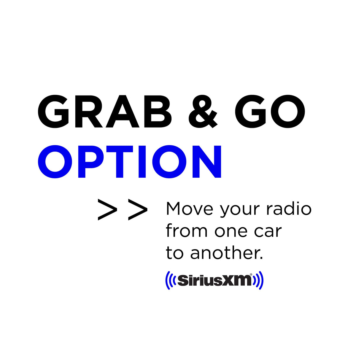 SiriusXM aux and power cables organized for quick connections benefit