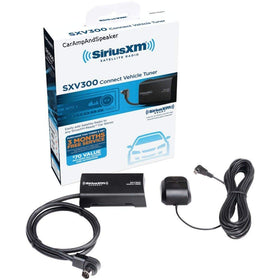 SiriusXM SXV300V1 tuner front view showing ports and easy integration benefit