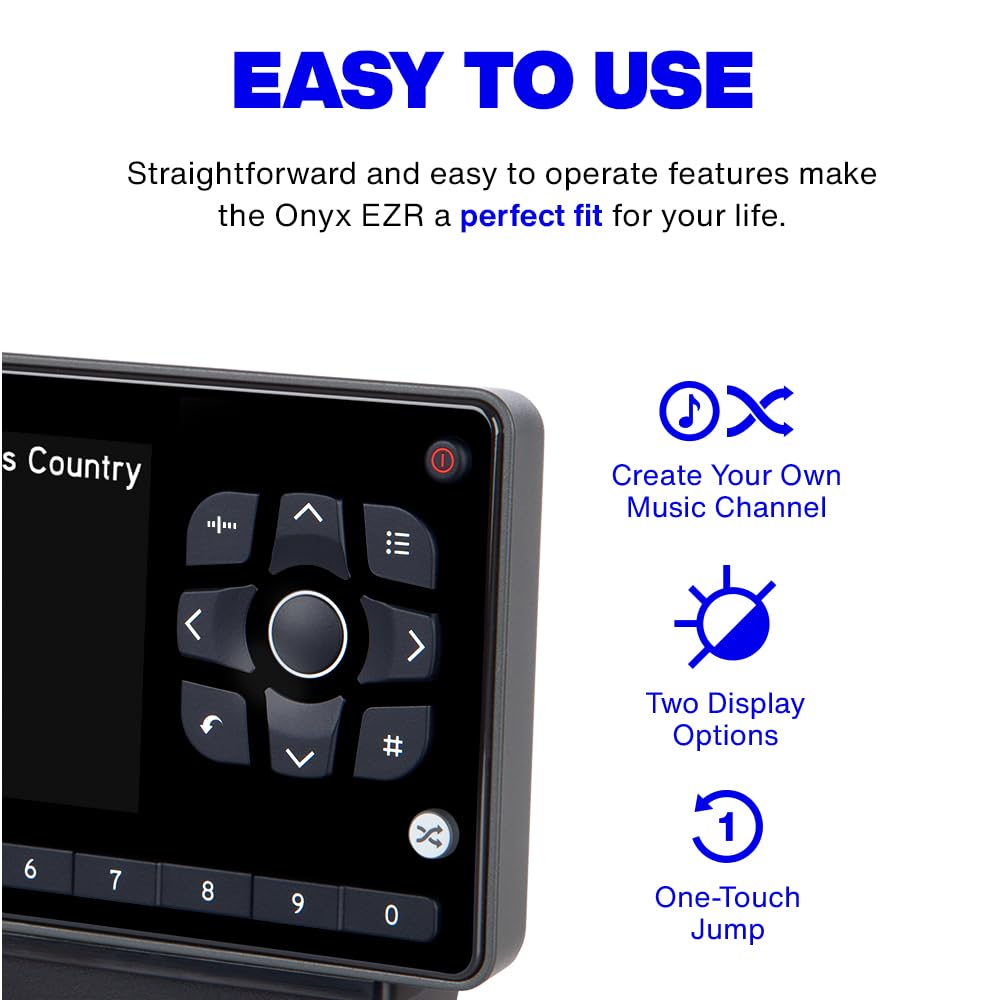 SiriusXM Onyx EZR dash-mount setup for easy in-car installation.