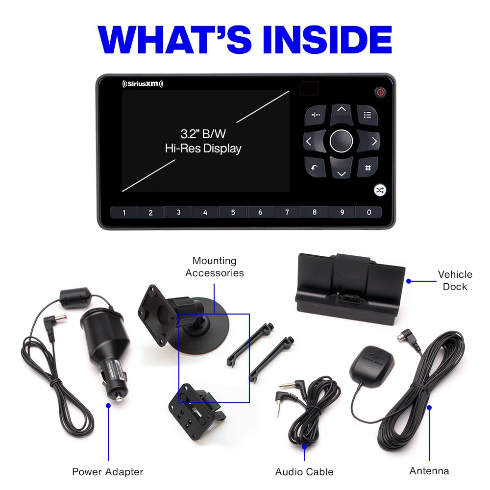 SiriusXM Onyx EZR home kit compatibility enables home listening setup.