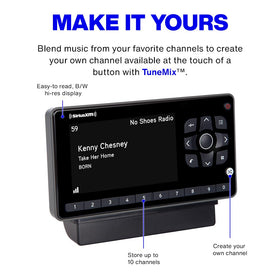 SiriusXM Onyx EZR magnetic antenna enhances signal reception while driving.