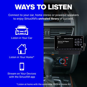 SiriusXM Onyx EZR power adapter keeps the system powered on the road.