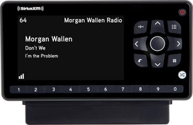 SiriusXM Onyx EZR radio front view for quick access and clear channel info.