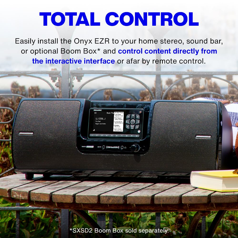 SiriusXM Onyx EZR TuneMix blends favorite channels for personalized listening.