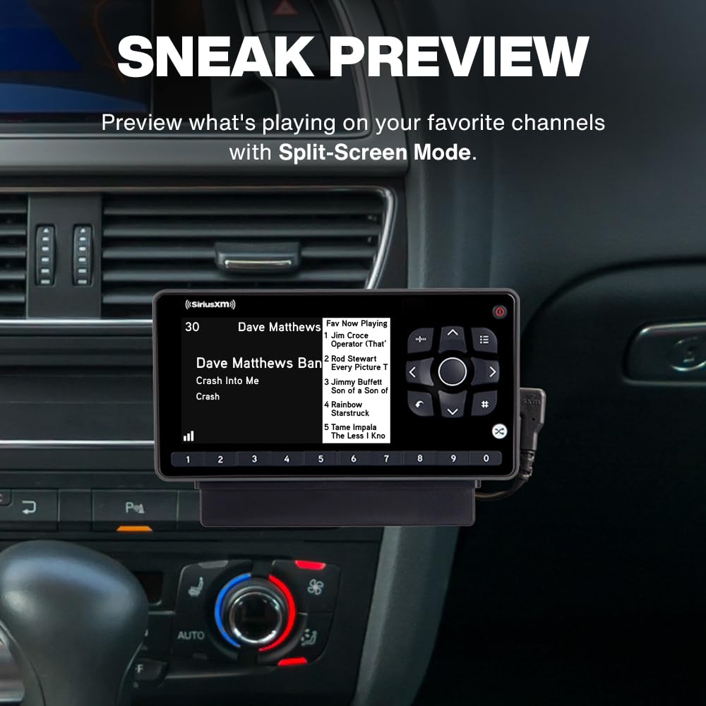 SiriusXM Onyx EZR vehicle dock ensures secure, DIY-friendly mounting.
