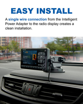 SiriusXM Roady BT 3.5mm AUX connection closeup for direct sound