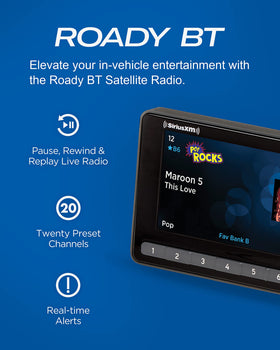 SiriusXM Roady BT magnetic antenna mounted offering clear reception