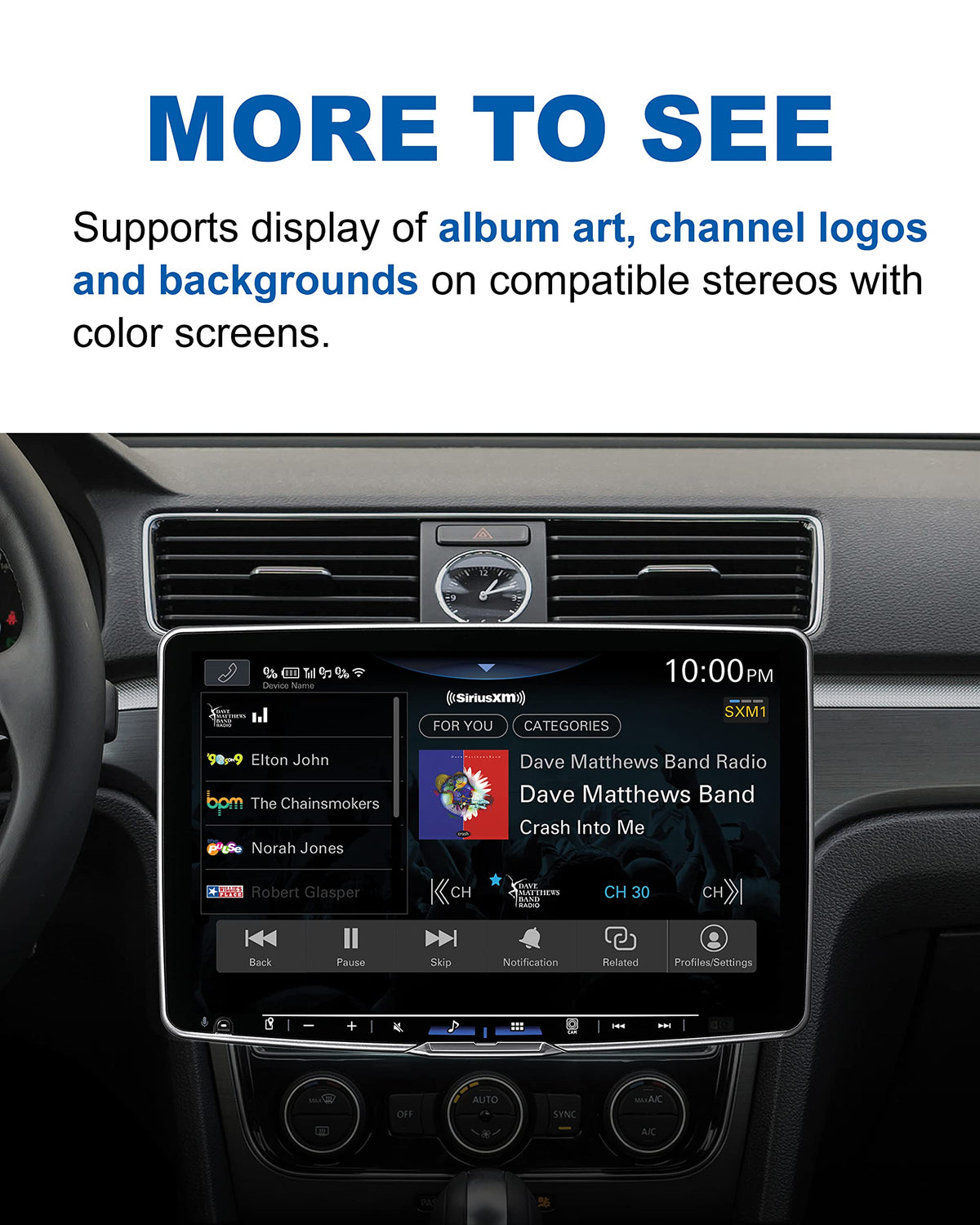 SiriusXM tuner hidden behind dash demonstrating clean integration