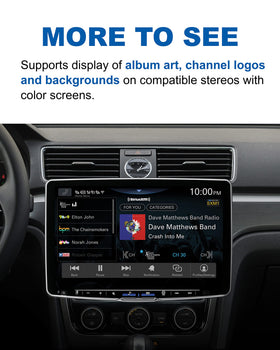 SiriusXM tuner hidden behind dash demonstrating clean integration
