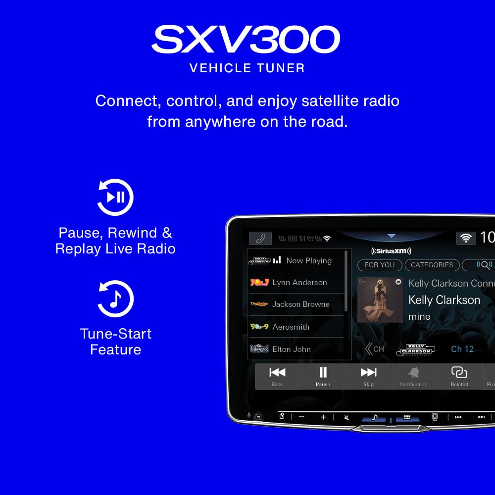 SiriusXM SXV300V1 magnetic antenna with 23 ft cable for flexible placement.
