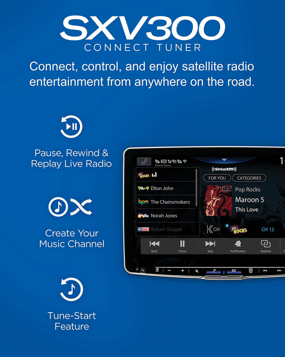 SiriusXM magnetic-mount antenna image highlighting stronger reception
