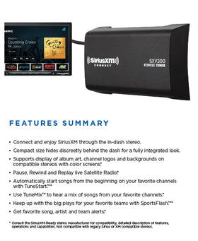 SiriusXM SXV300V1 SportsFlash alerts for big plays