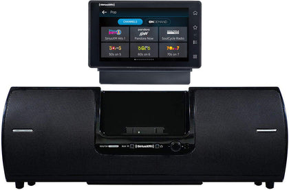 SiriusXM SXWB1V1 Tour Radio front view, compact for car and home listening.