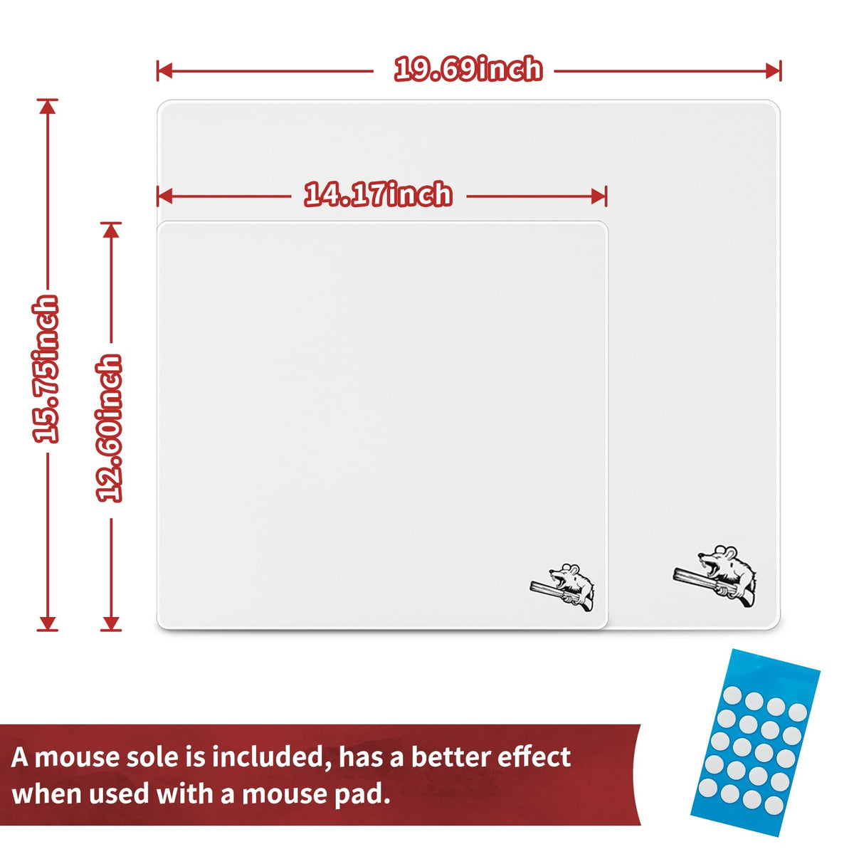 SIROOLAC 400x500mm pad on a clean desk for comfortable sessions.