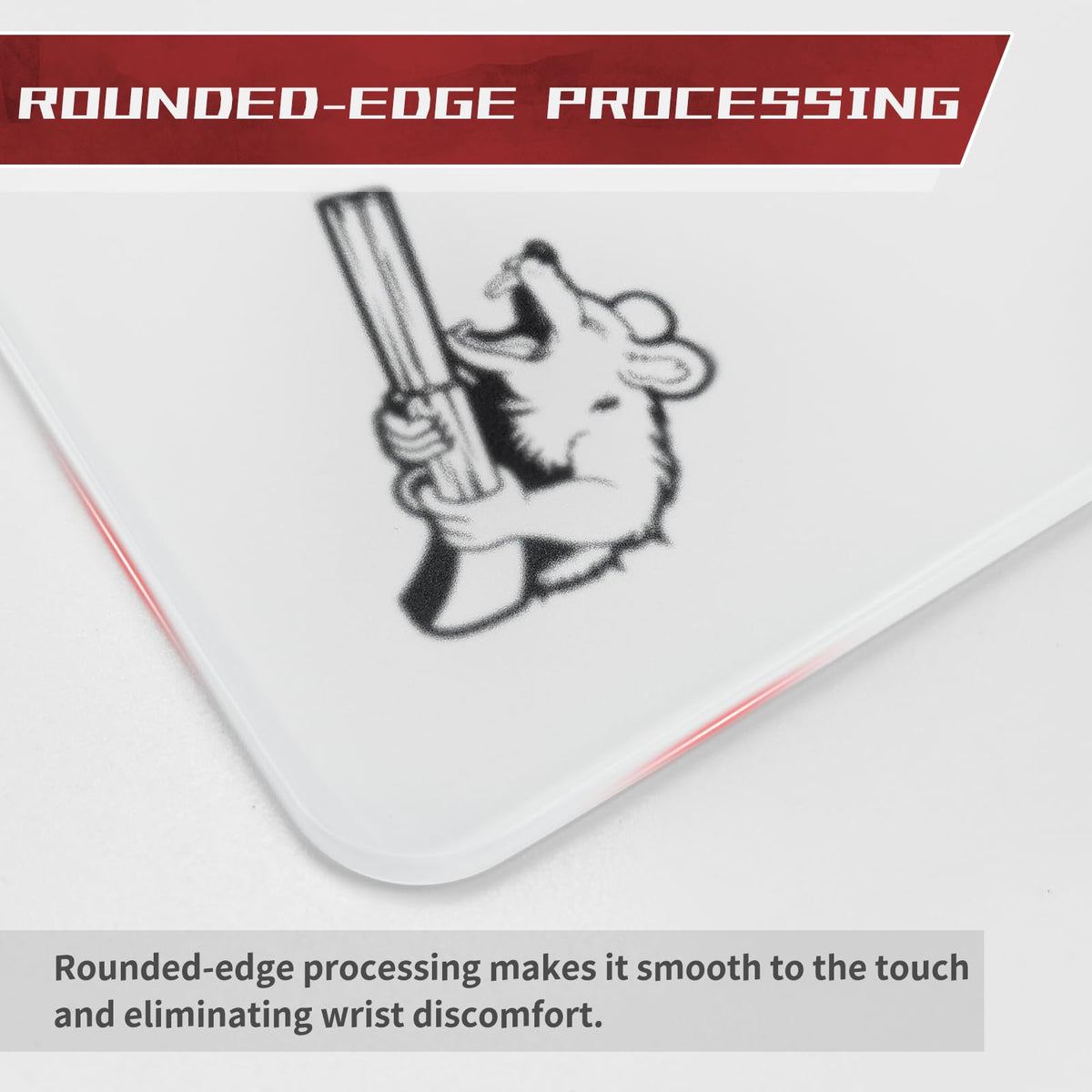 SIROOLAC glass gaming mouse pad abrasion resistance during gameplay.
