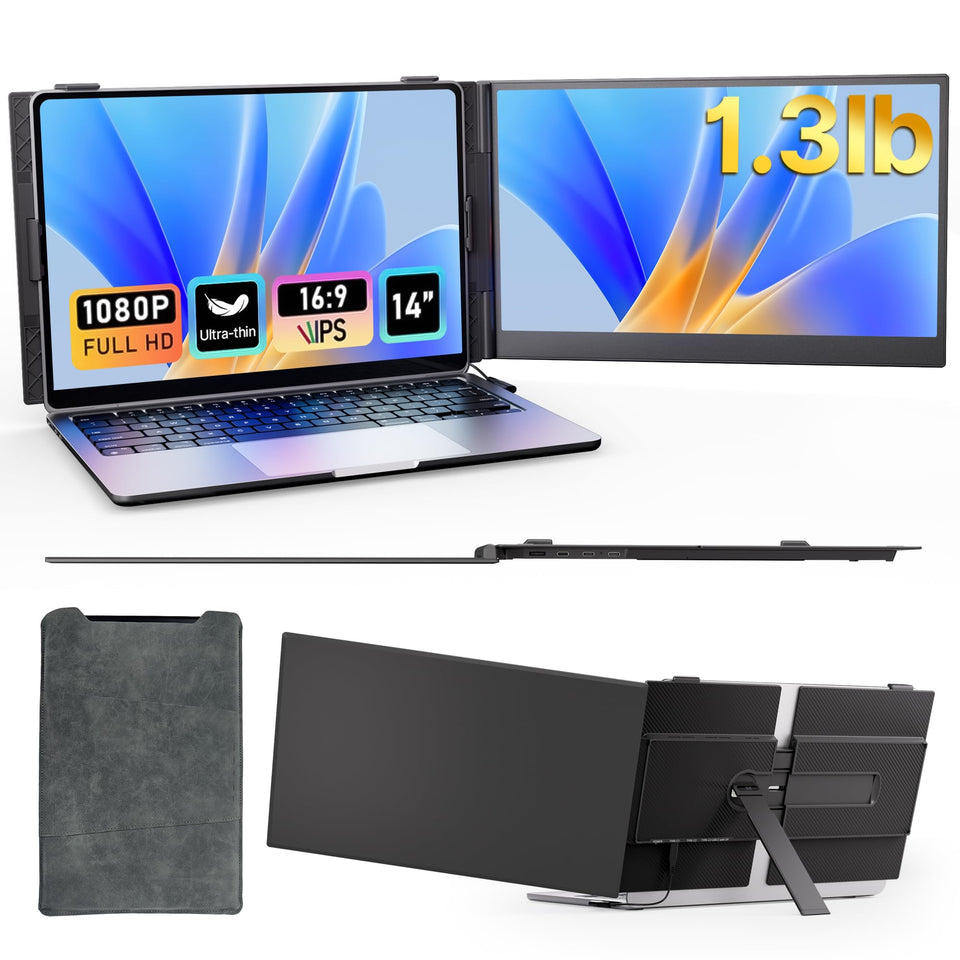 SIUT laptop screen extender front view for portable dual display on the go.