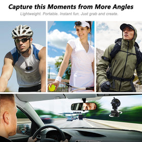 SixBondsCam 128GB built-in storage keeps hours of footage organized.