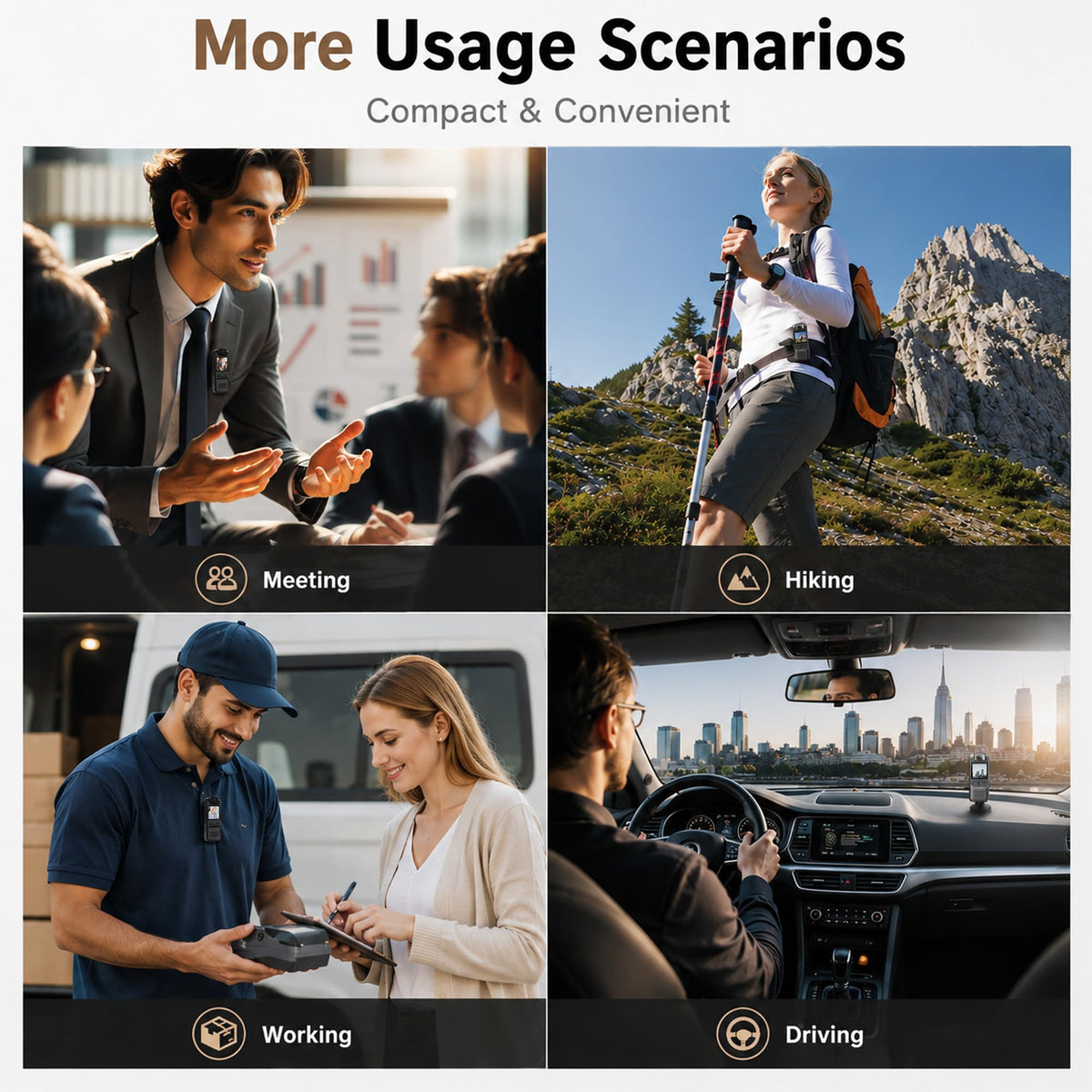 SixBondsCam 128GB internal storage supports long recordings.