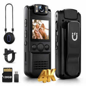 SixBondsCam 4K body camera with magnetic clip enabling hands-free recording while commuting.