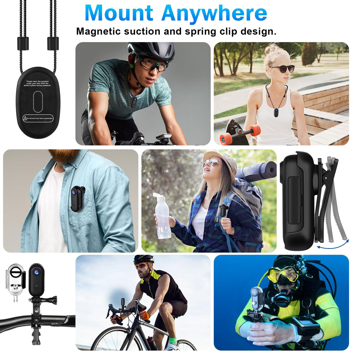 Sixmou i3 4K thumb camera waterproof housing protects in wet conditions