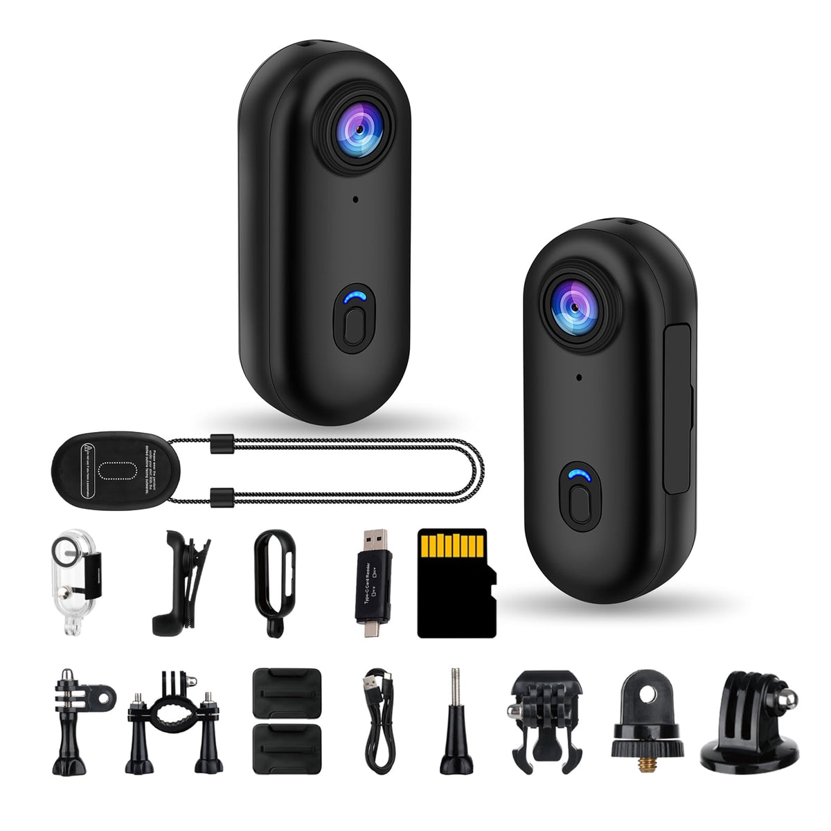 Sixmou i3 4K tiny POV camera, ultra-compact for discreet sports filming.
