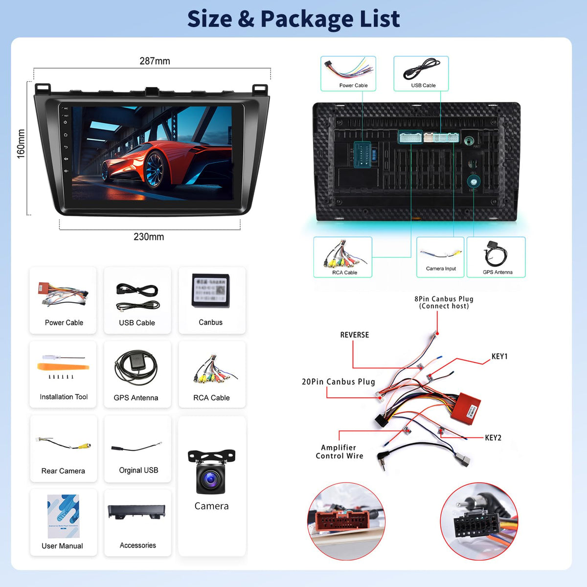 SIXTOP Mazda 6 GPS with WiFi enabling online maps and apps