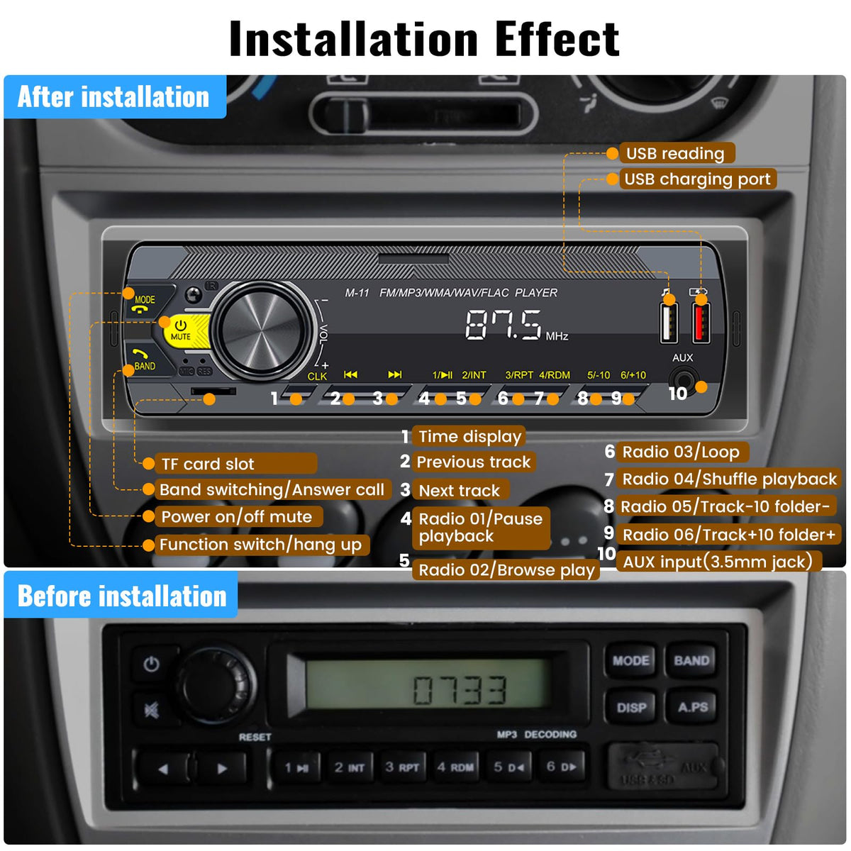 SIXWIN Bluetooth 5.0 module visible on the front panel for clear hands-free calls