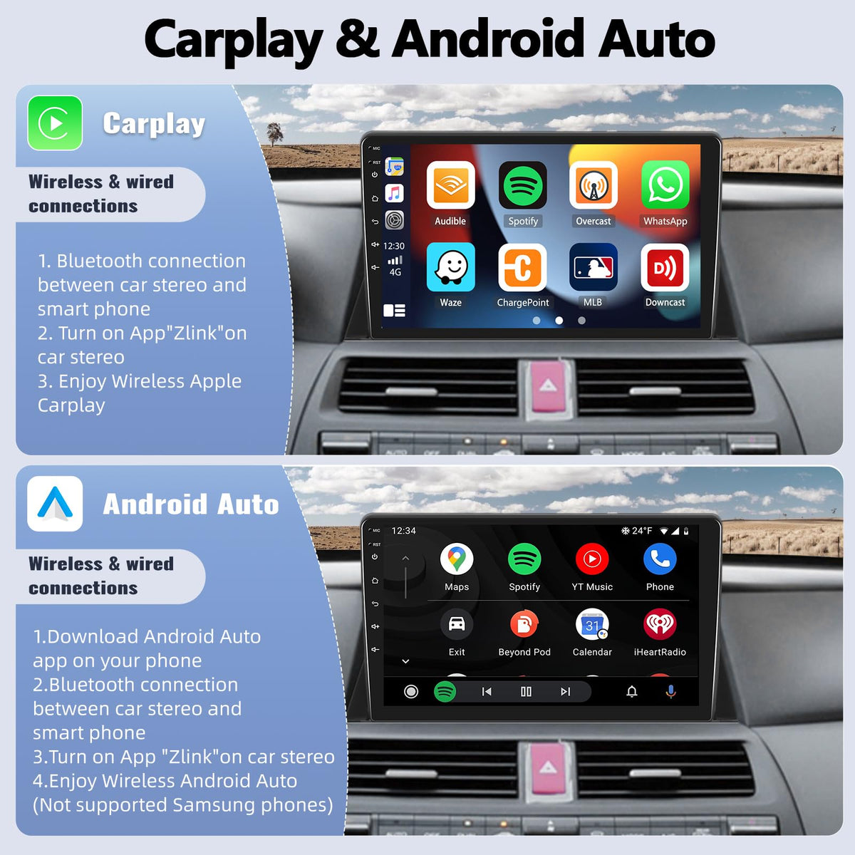 Sixwin Bluetooth hands-free mic setup image shows clear in-car calls in Honda Accord.