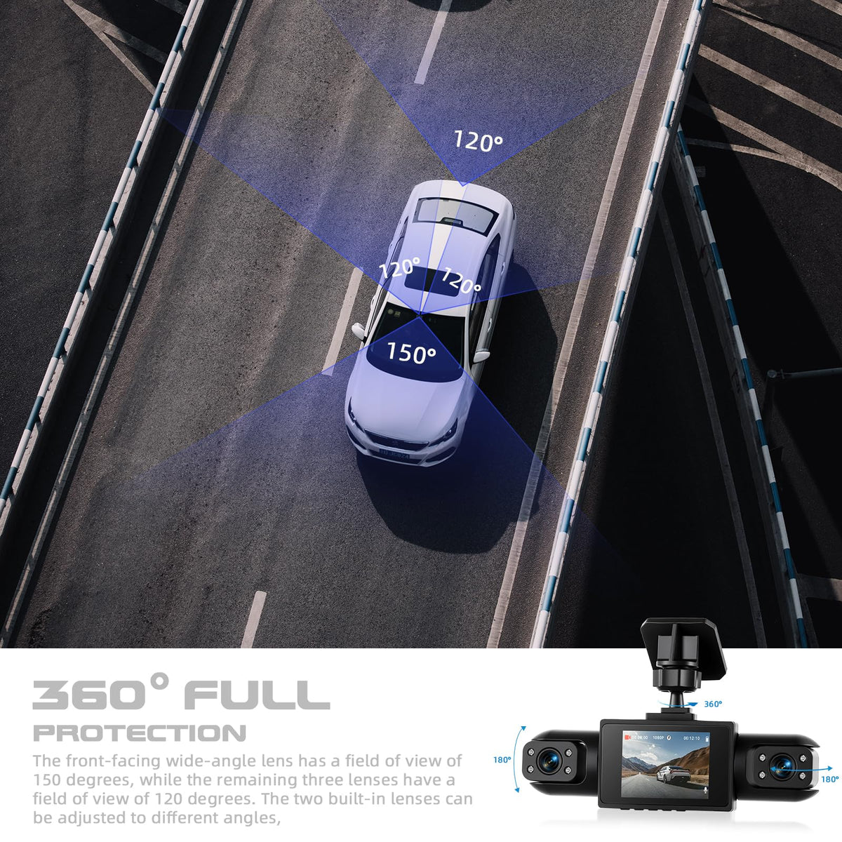 SIXWIN five display modes show different camera angles for flexible viewing.