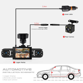 SIXWIN dash cam inside cabin camera records the vehicle interior for added security.
