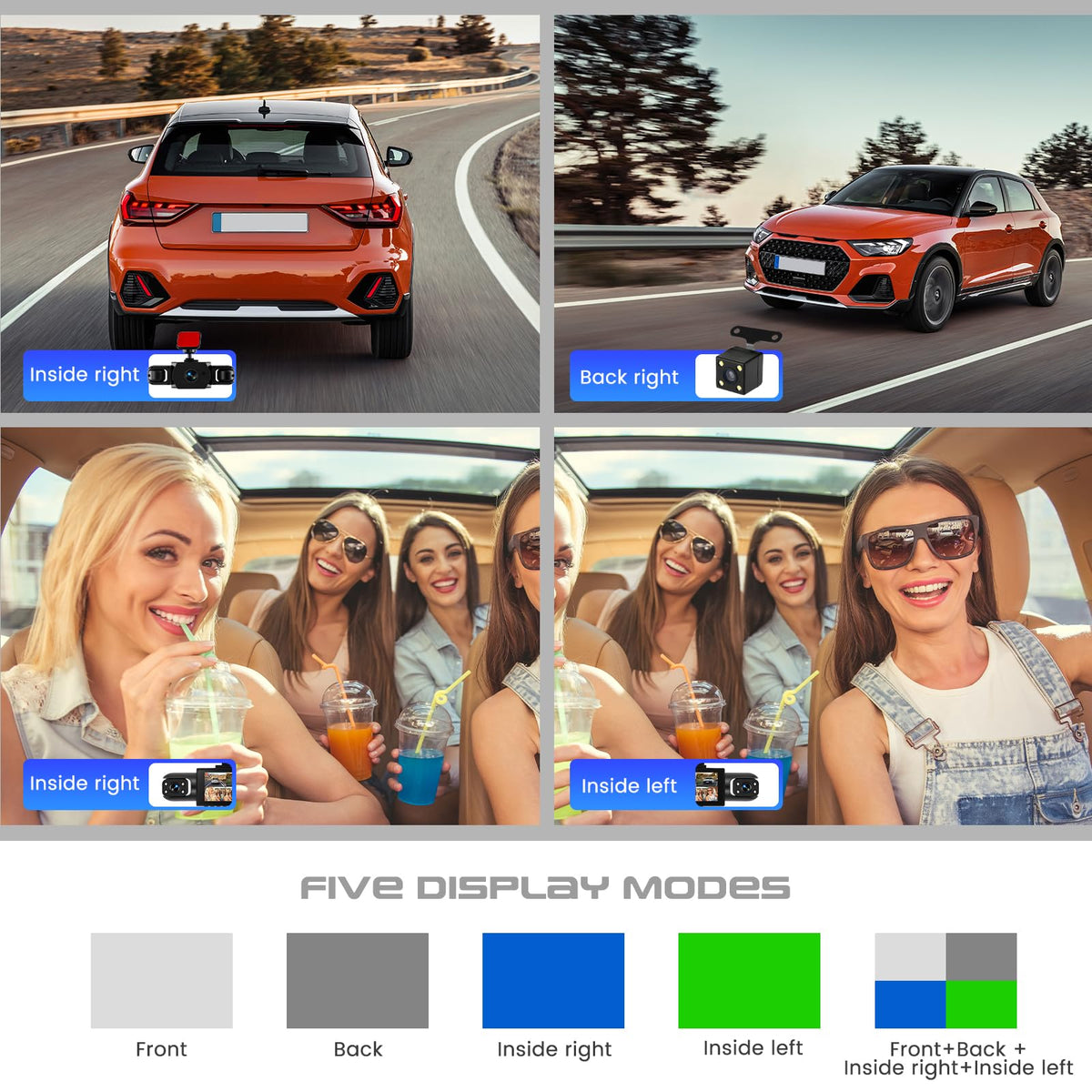 SIXWIN motion detection starts recording when activity is detected near the vehicle.