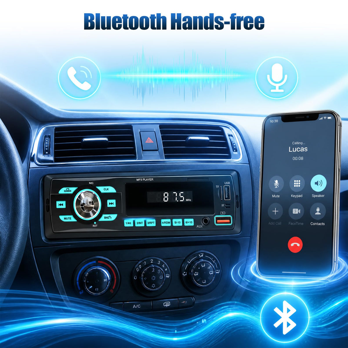 SIXWIN FM MP3 SD AUX USB playback for versatile media on the go.