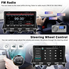 Sixwin FM radio with 18 presets showcases easy station access in Honda Accord.