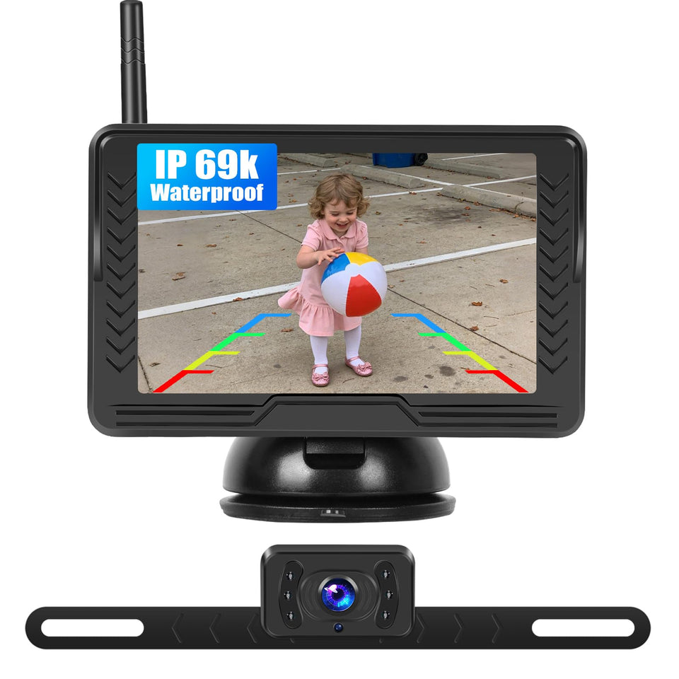 SIXWIN front packaging showing 5-inch monitor and camera, clear product overview
