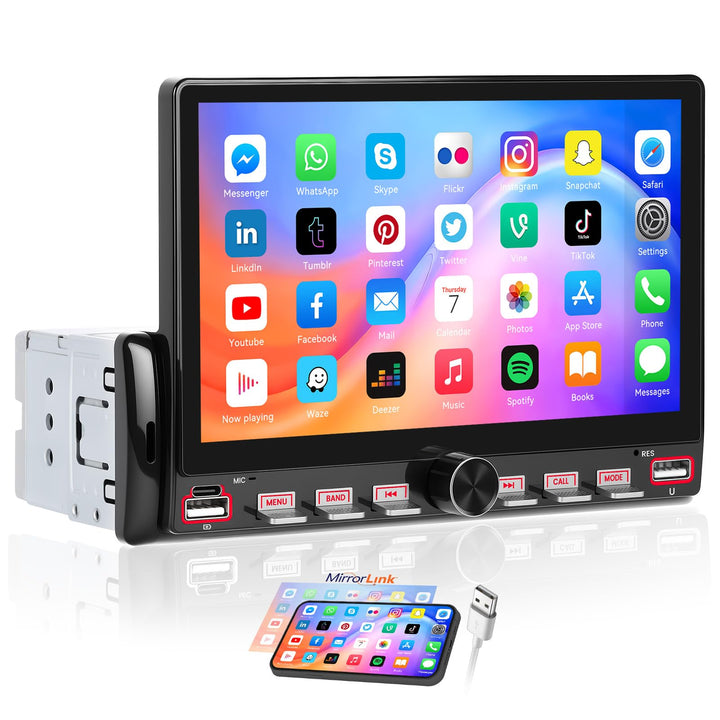 SIXWIN front panel showing 7-inch display for easy navigation and media control
