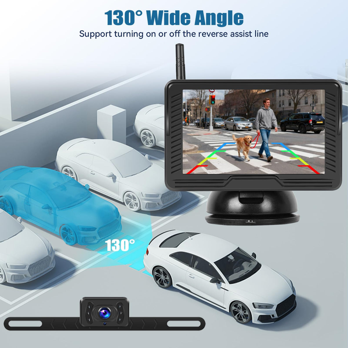 SIXWIN rear camera night vision image showing improved low-light visibility benefit