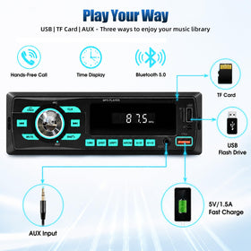 SIXWIN single DIN stereo with app control for easy car entertainment.