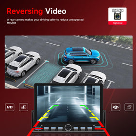 SIXWIN next to ruler showing single DIN size for straightforward dashboard fitment