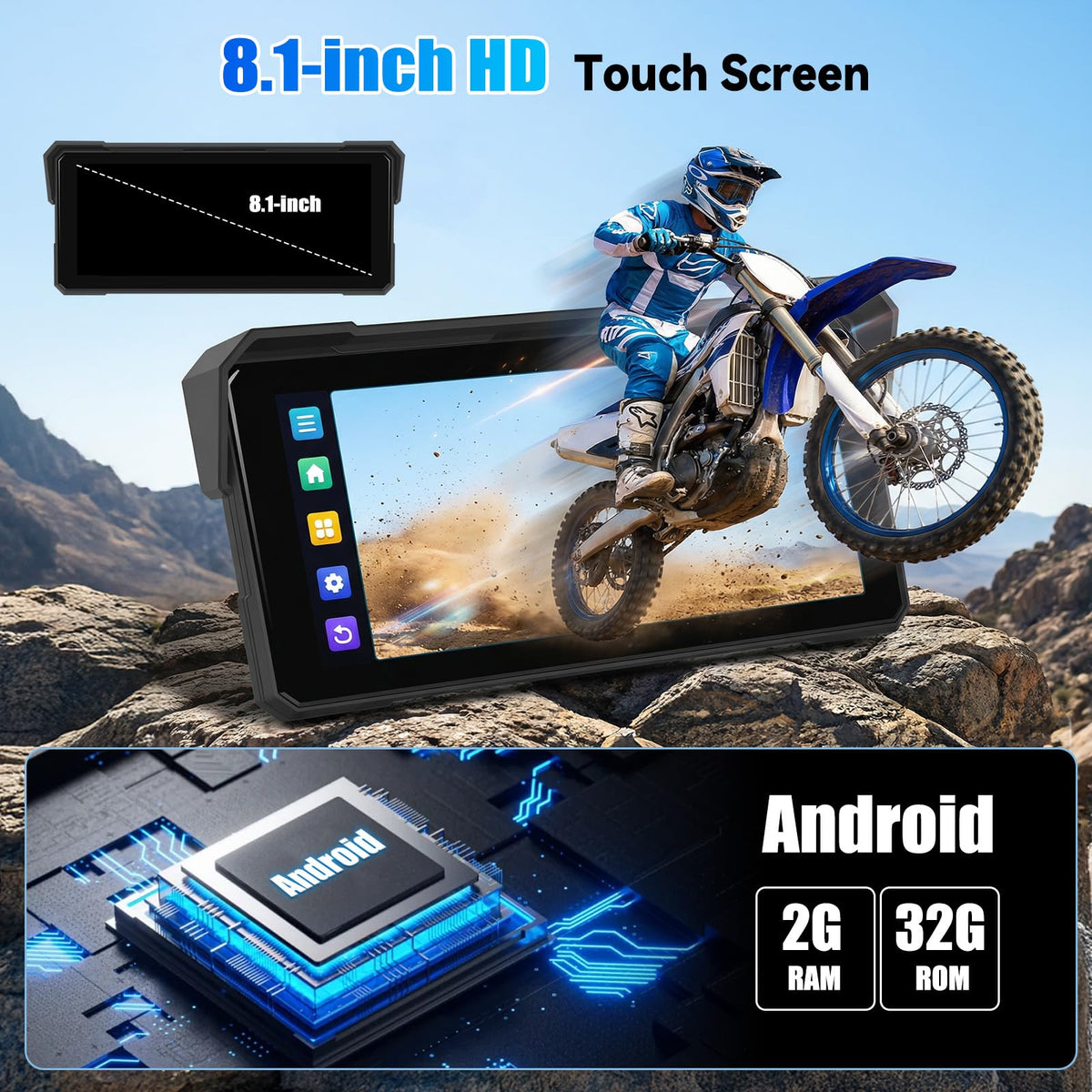 SixWIN waterproof display for motorbike enabling navigation and calls in rain