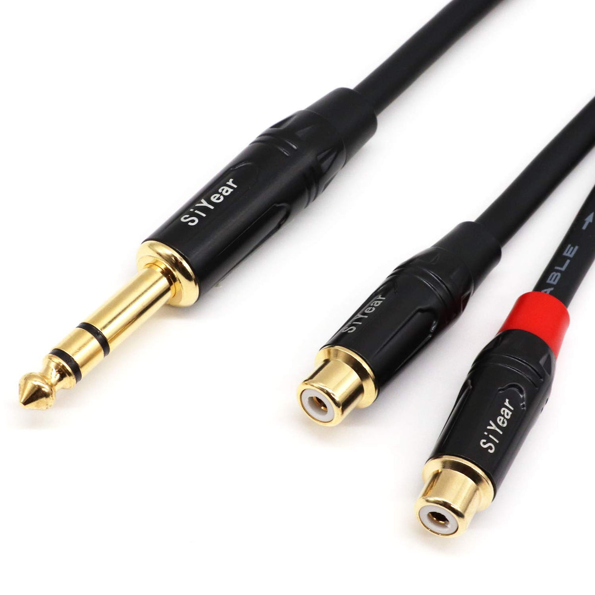 SiYear color-coded RCA female ends for fast left-right identification and cleaner setup